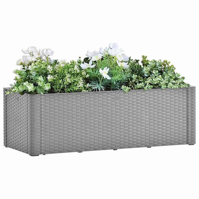 Plantenbak Verhoogd Met Bewateringssysteem Grijs