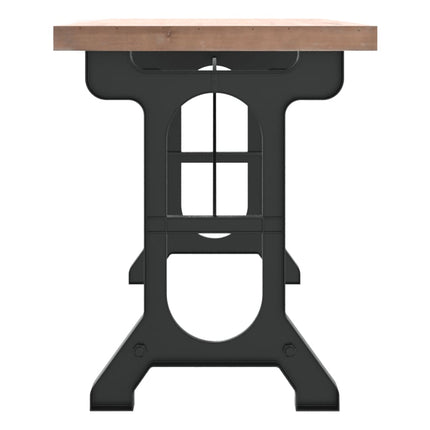 Eettafel 110X65X82 Cm Massief Vurenhout En Ijzer