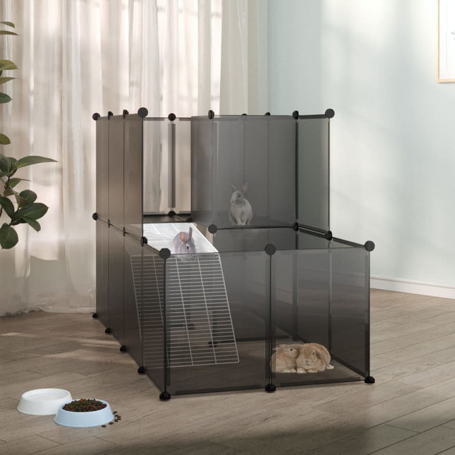 Dierenhok Klein 142X74X93 Cm Polypropeen En Staal Transparant