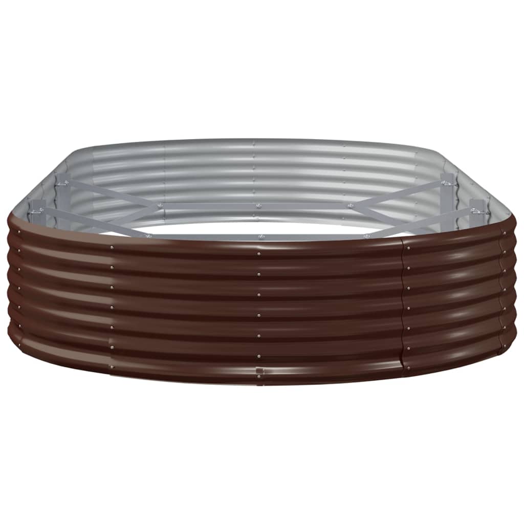 Plantenbak 296x140x36 cm gegalvaniseerd staal bruin