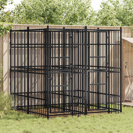 Hondenkennel Met Dak 1,84 M² Staal