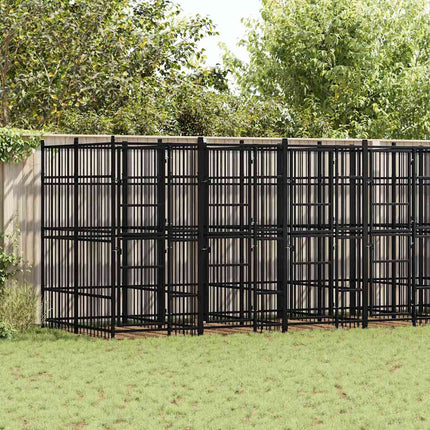 Hondenkennel Met Dak 1,84 M² Staal