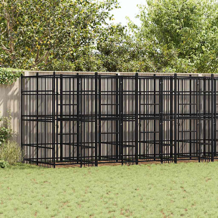 Hondenkennel Met Dak 1,84 M² Staal