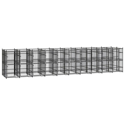 Hondenkennel Met Dak 1,84 M² Staal