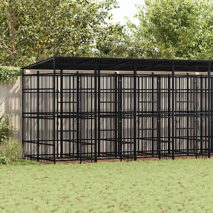 Hondenkennel Met Dak 1,84 M² Staal