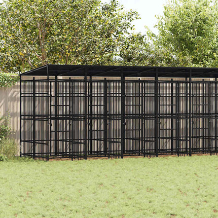 Hondenkennel Met Dak 1,84 M² Staal