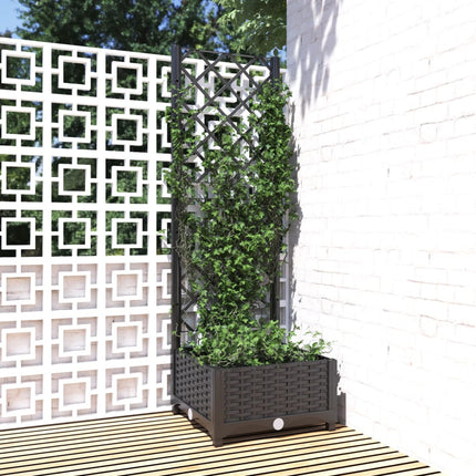 Tuinplantbak Met Schutting En Wielen 40 X 40 X 131,5 Cm