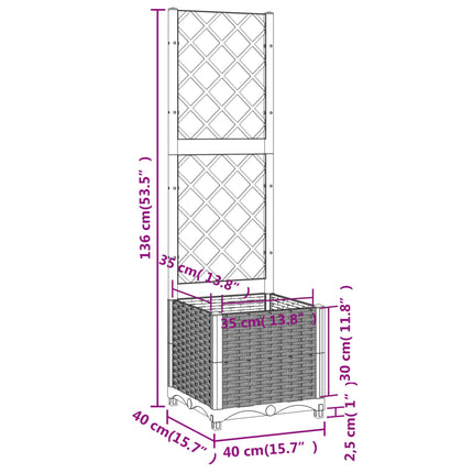 Plantenbak Met Trellis Pp