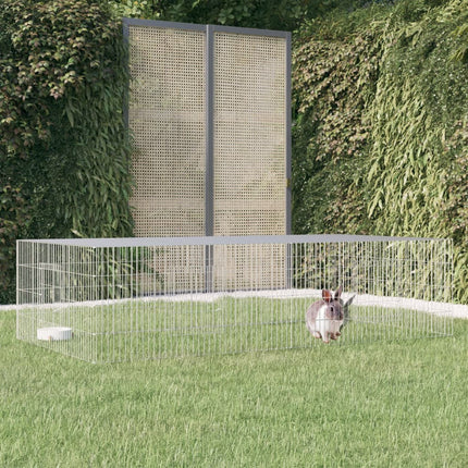 Konijnenkooi Met 2 Panelen Gegalvaniseerd Ijzer