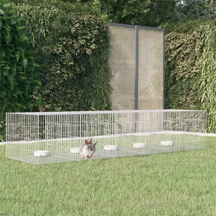 Konijnenkooi Met 5 Panelen Gegalvaniseerd Ijzer