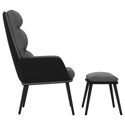 Relaxstoel Met Voetenbank Stof En Kunstleer
