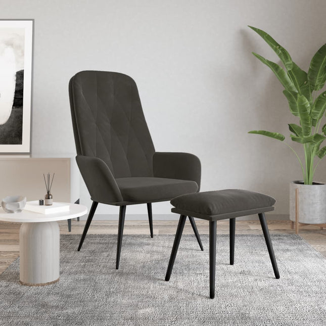 Relaxstoel Met Voetenbank Fluweel