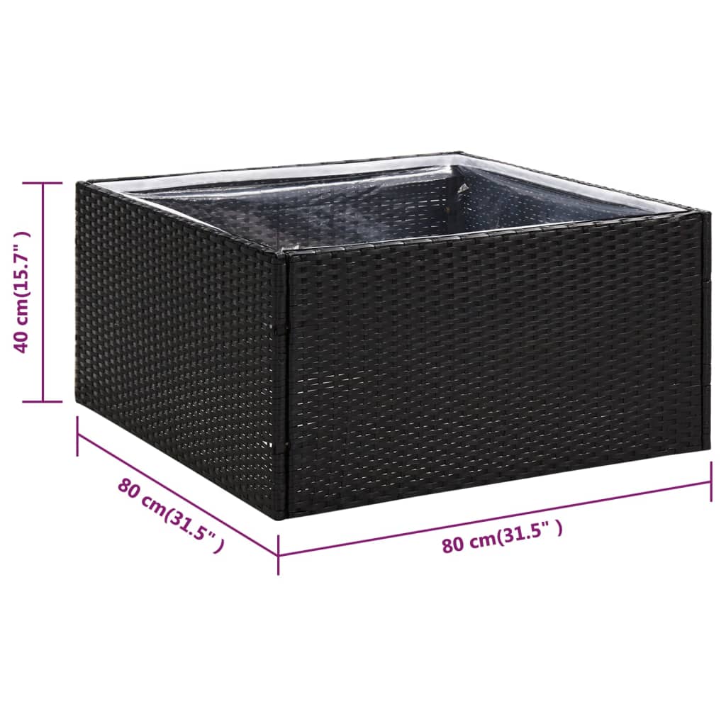 Plantenbak Poly Rattan
