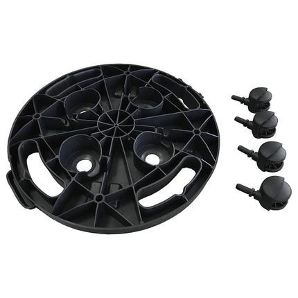 Plantentrolley Met Wielen 170 Kg Diameter 30 Cm Zwart