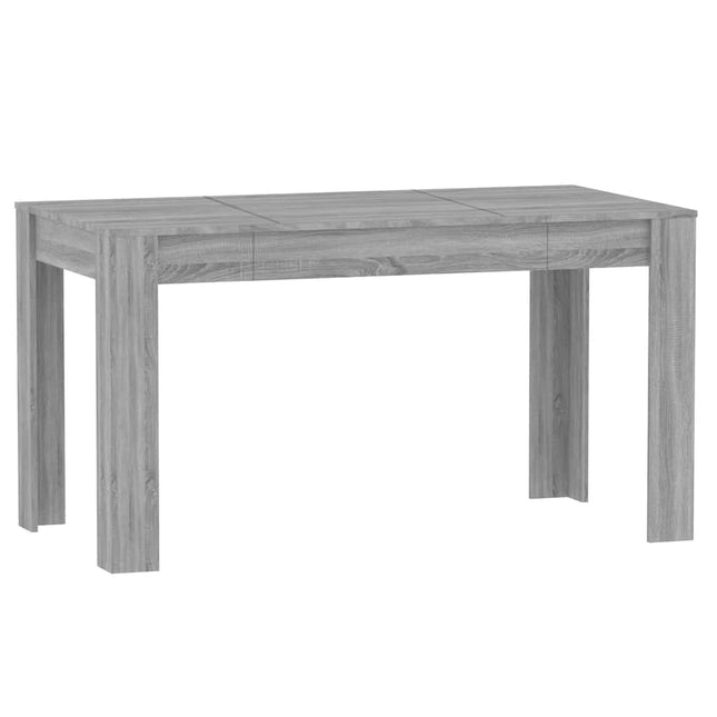 Eettafel 140X74,5X76 Cm Bewerkt Hout Eikenkleurig