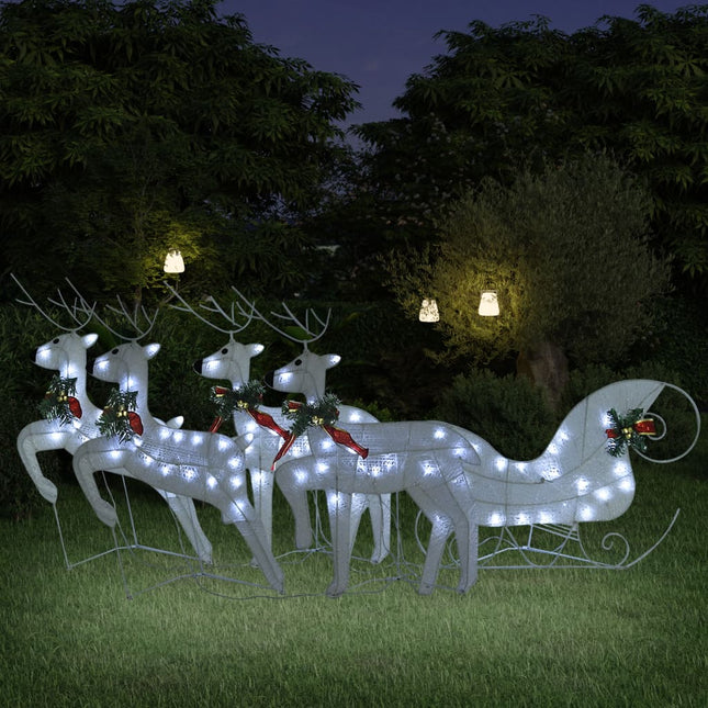 Kerstdecoratie Rendieren En Slee 60 Led's