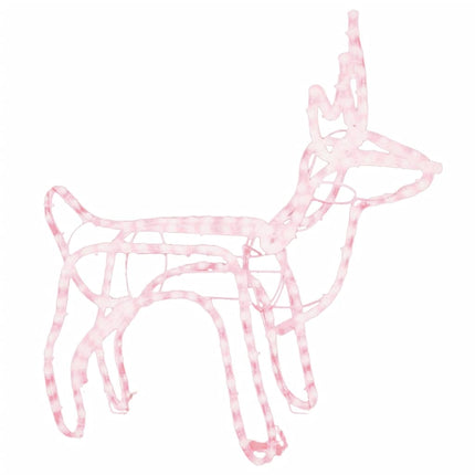 Kerstfiguur Rendier Warmwit 60X30X60 Cm