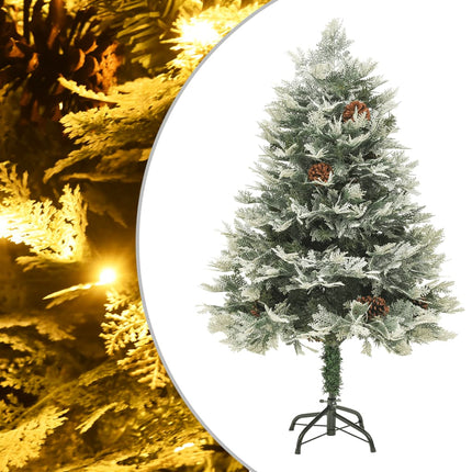 Kerstboom Met Led En Dennenappels 195 Cm Pvc En Pe Groen