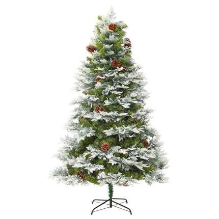 Kerstboom Met Led En Dennenappels 195 Cm Pvc En Pe Groen
