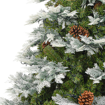 Kerstboom Met Led En Dennenappels 195 Cm Pvc En Pe Groen