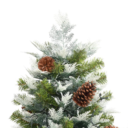 Kerstboom Met Led En Dennenappels 195 Cm Pvc En Pe Groen
