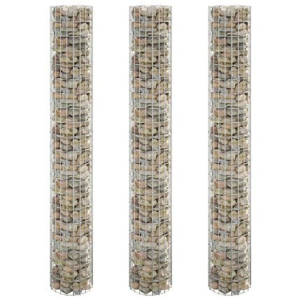 Gabion Plantenbakken 4 St Rond Verhoogd Ø30X50/100/150/200 Cm
