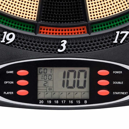 Dartbord elektrisch met darts polypropeen zwart