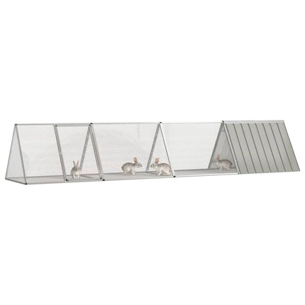 Konijnenhok 403,5X80,5X71 Cm Gegalvaniseerd Staal