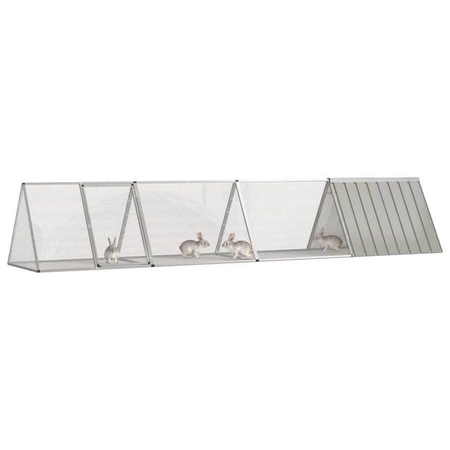 Konijnenhok 403,5X80,5X71 Cm Gegalvaniseerd Staal
