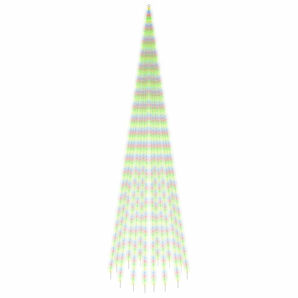 Vlaggenmast Kerstboom 1134 Led's Meerkleurig 800 Cm