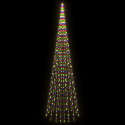 Vlaggenmast Kerstboom 1134 Led's Meerkleurig 800 Cm