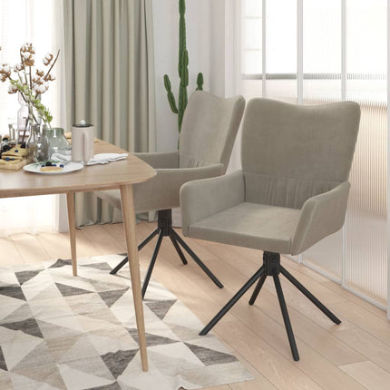 Eetkamerstoelen Draaibaar Fluweel