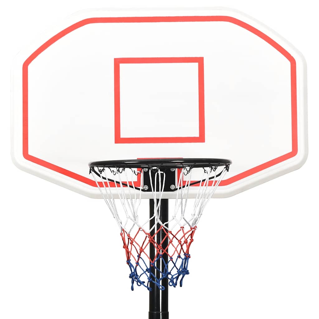 Basketbalstandaard 258-363 cm polyetheen wit