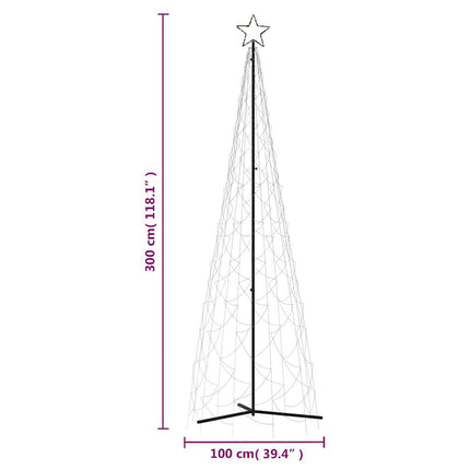 Kerstkegelboom 500 Led's 100X300 Cm