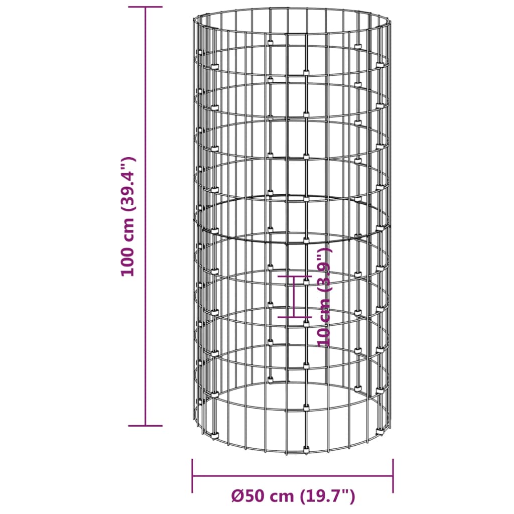 Compostbak Ø50X100 Cm Gegalvaniseerd Staal