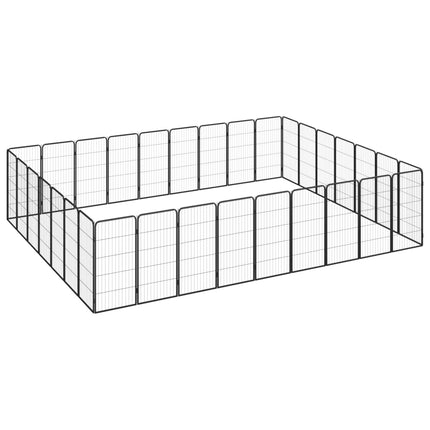 Hondenkennel 8 Panelen 50X100 Cm Gepoedercoat Staal Zwart