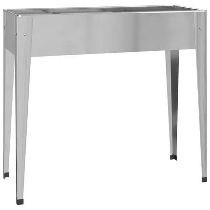 Plantenbak 100,5X40,5X90 Cm Gegalvaniseerd Staal Zwart