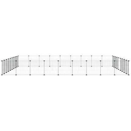 Huisdierenkooi Met Deur 36 Panelen 315X315X35 Cm Staal Zwart