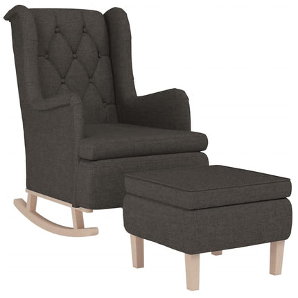 Fauteuil Met Schommelpoten En Voetenbank Stof