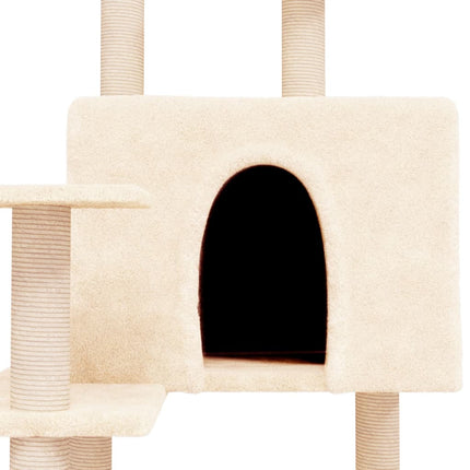 Kattenmeubel Met Sisal Krabpalen 153 Cm Kleurig