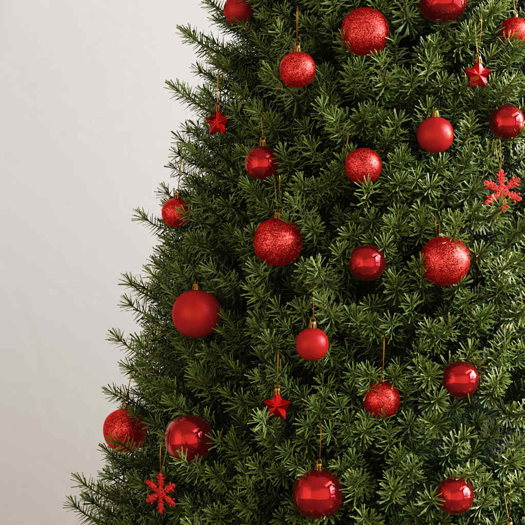 111-delige Kerstballenset polystyreen rood