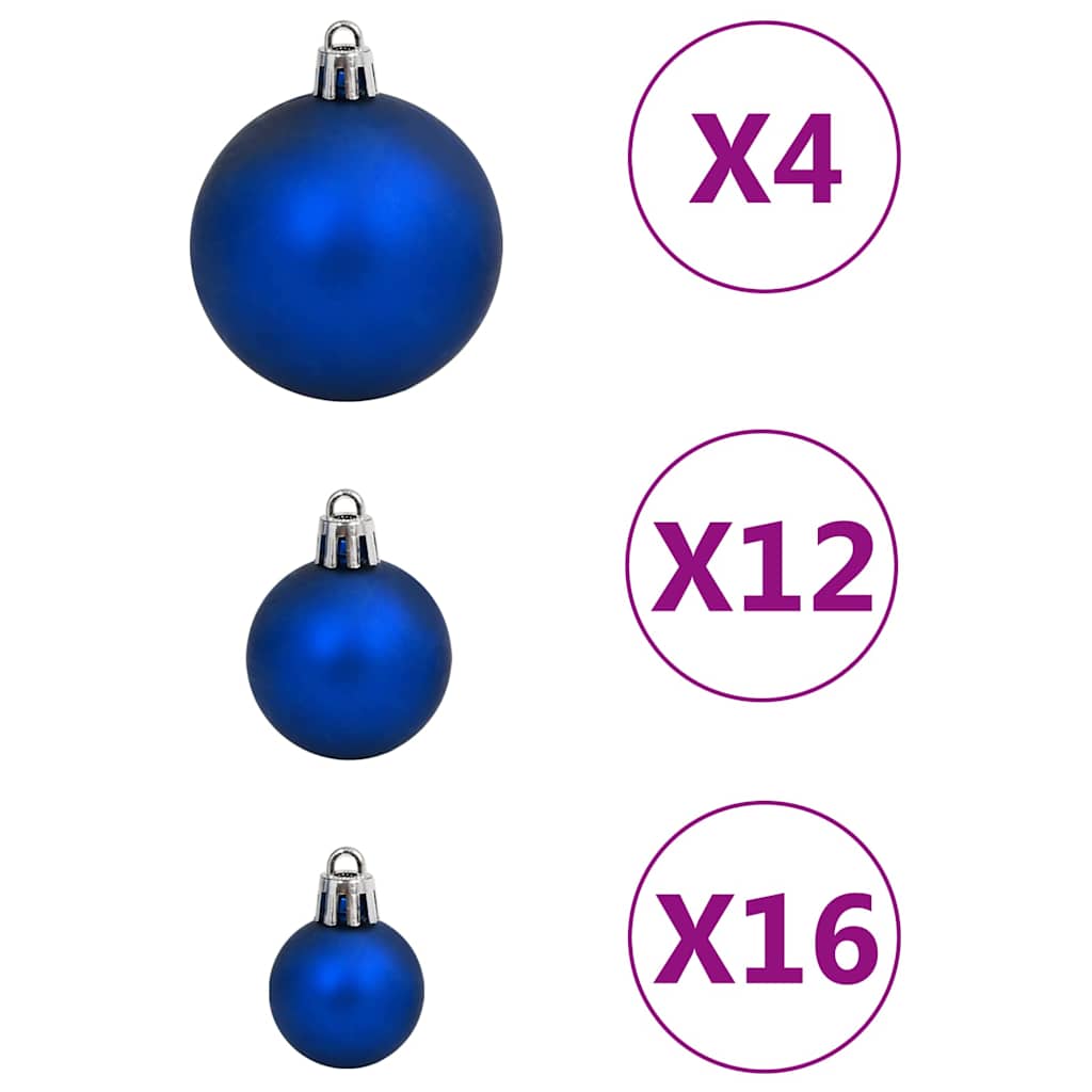 111-delige Kerstballenset polystyreen blauw