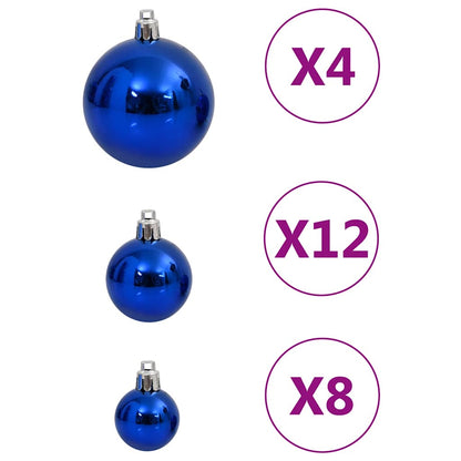 111-delige Kerstballenset polystyreen blauw