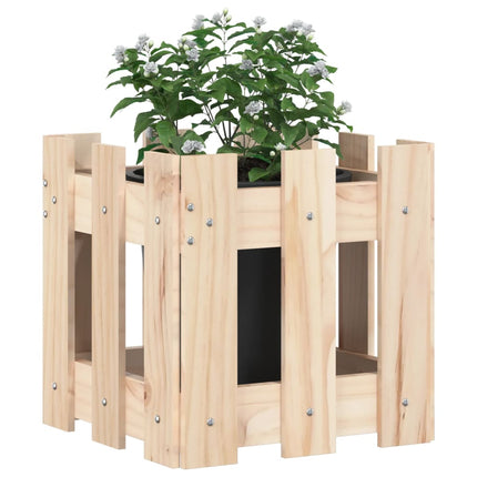 Plantenbak Met Hekontwerp Massief Grenenhout