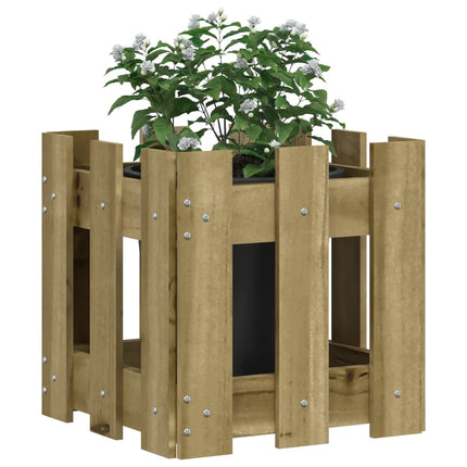 Plantenbak Met Hekontwerp Geïmpregneerd Grenenhout
