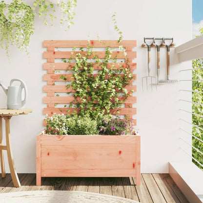 Plantenbak Met Rek 39X39,5X114 Cm Massief Douglashout