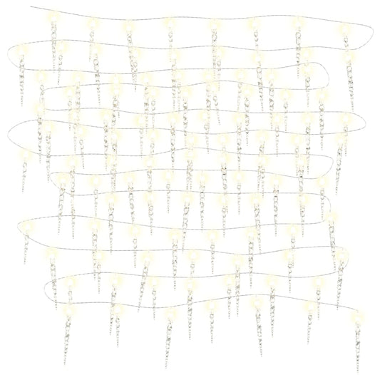 Kerst IJspegellamp 100 LED's Warm Wit 10 m Acryl PVC