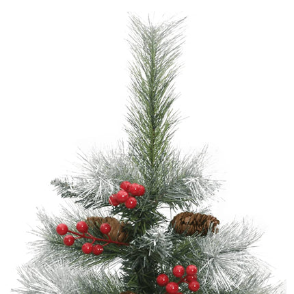 Kunstkerstboom Met Scharnieren Dennenappels En Bessen