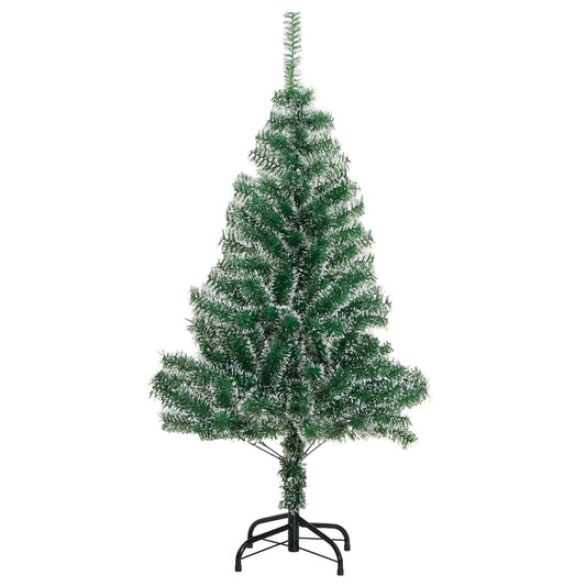 Kunstkerstboom met sneeuw 120 cm groen