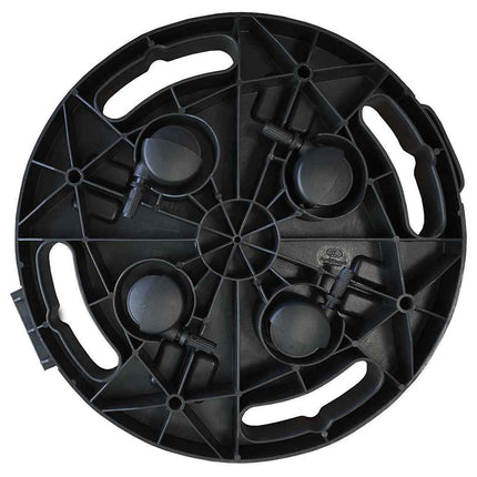 Plantentrolleys Met Wielen 170 Kg Diameter 30 Cm Zwart